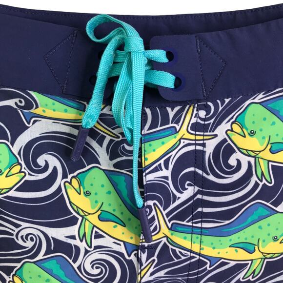 Vineyard Vines Board Shorts Men 30 Dolphin Fish Wave Laser Cut Board Shorts $145 - Picture 4 of 9